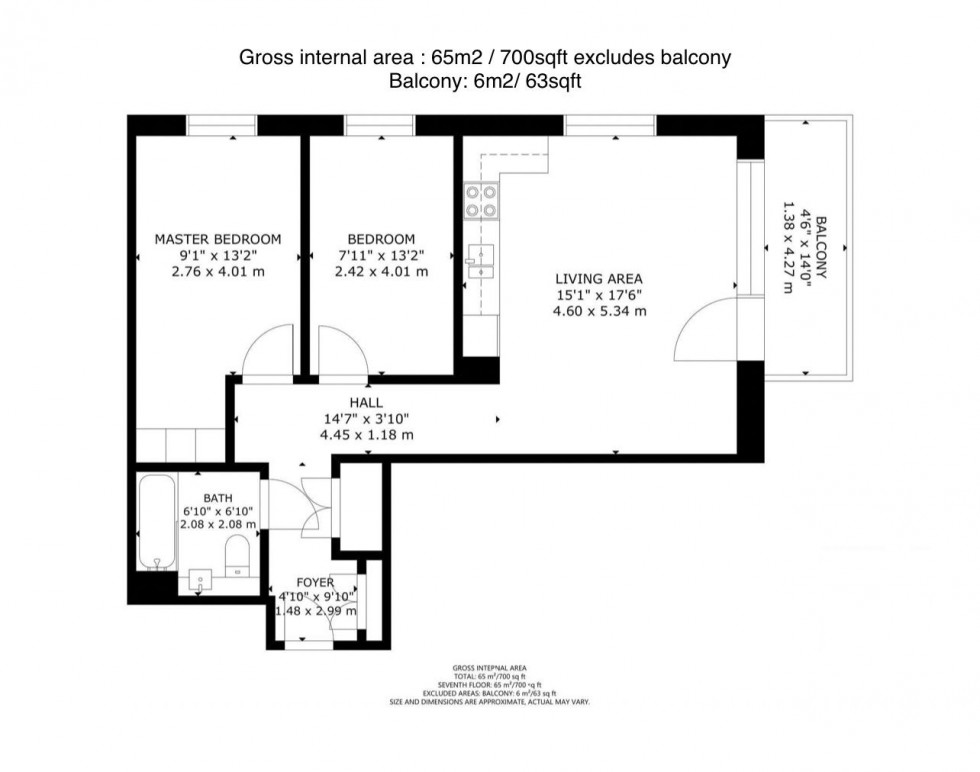 Floorplan for Cassia Point, 2 Glasshouse Gardens, Stratford