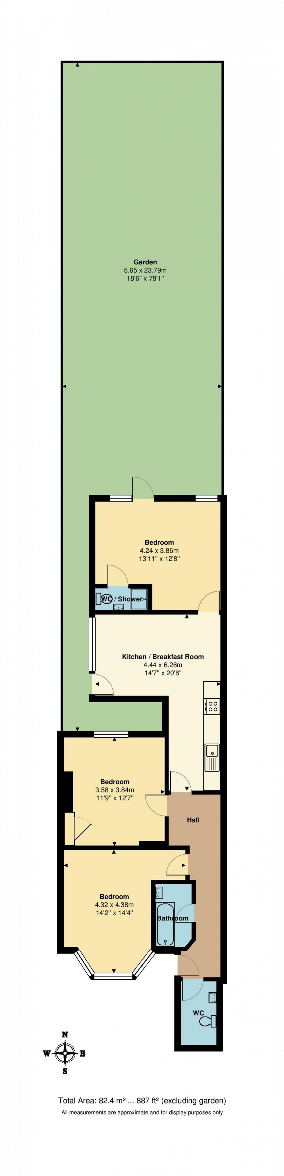 Floorplan for Farleigh Road, Stoke Newington