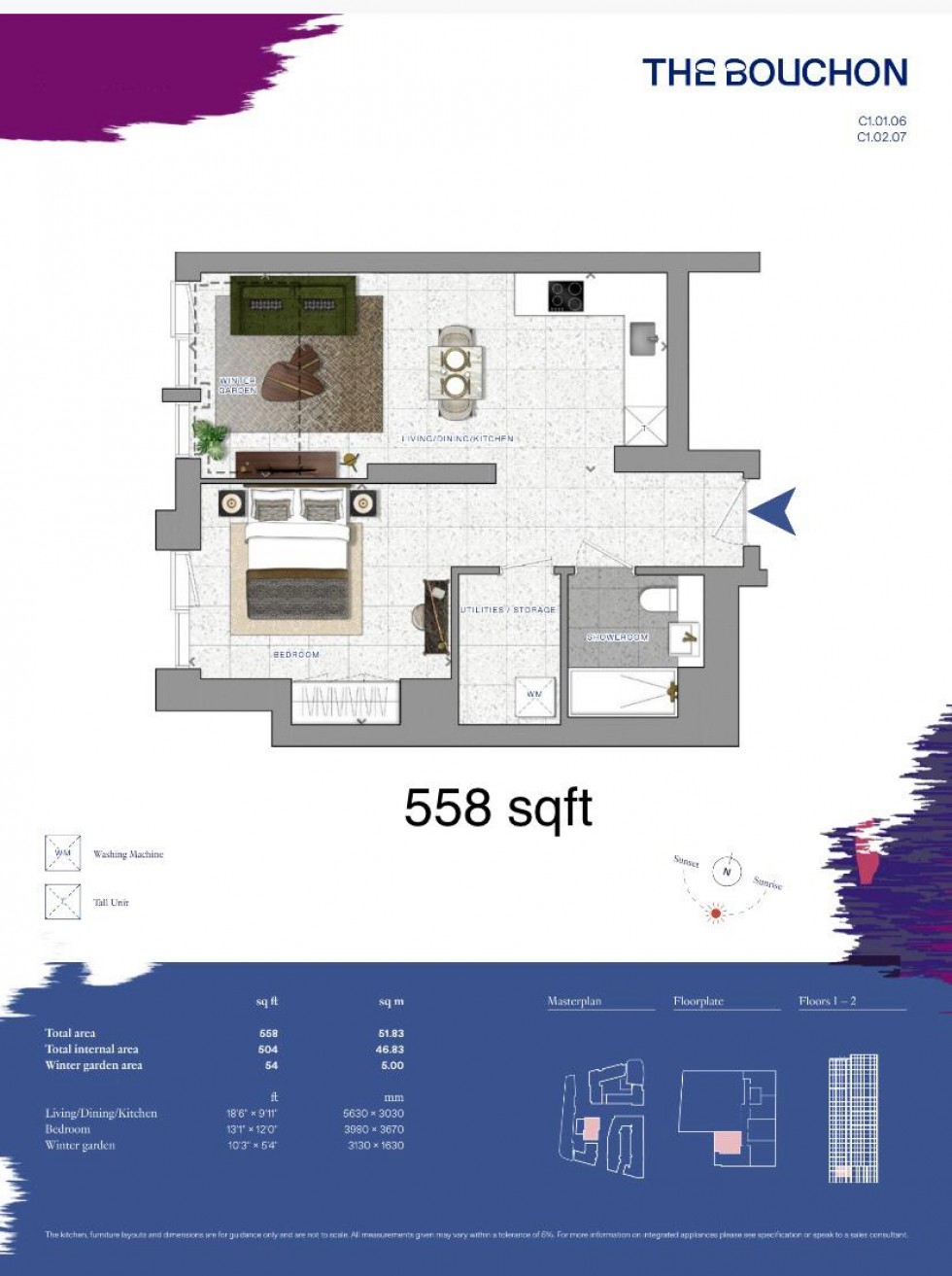 Floorplan for Bouchon Point, The Silk District, 7 Cendal Crescent